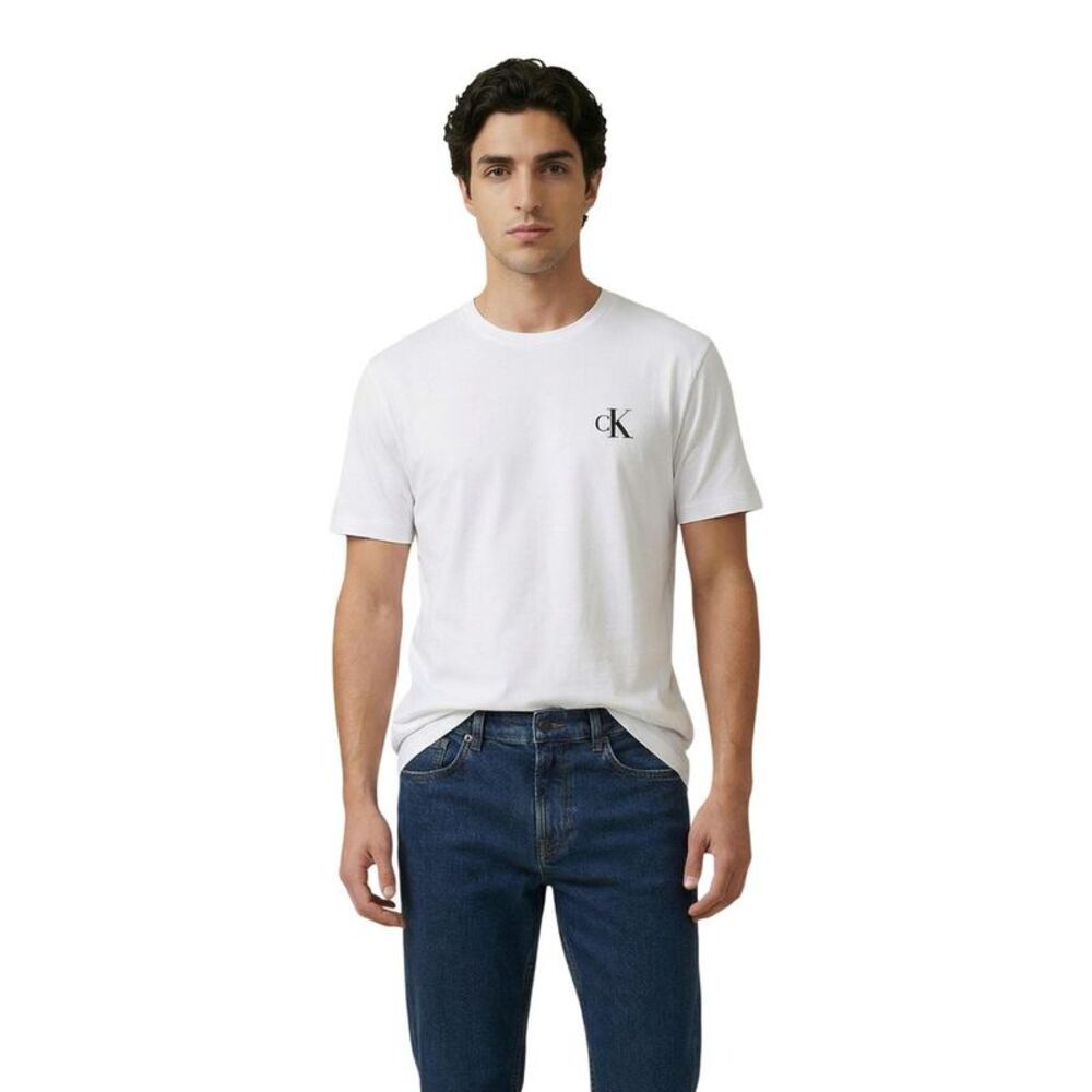 Calvin Klein Jeans White Cotton Men's T-Shirt